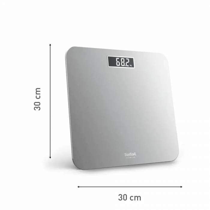 Ваги Tefal підлогові Premiss, 160кг, AAAx2 в комплекті, скло, сірий