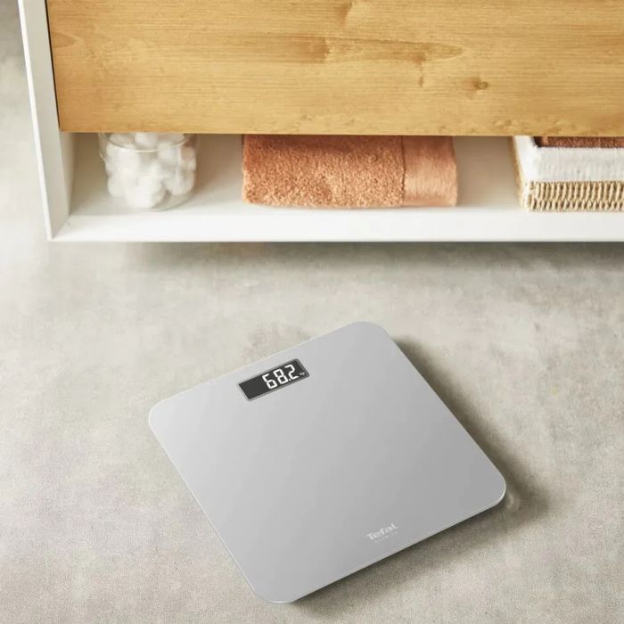 Ваги Tefal підлогові Premiss, 160кг, AAAx2 в комплекті, скло, сірий