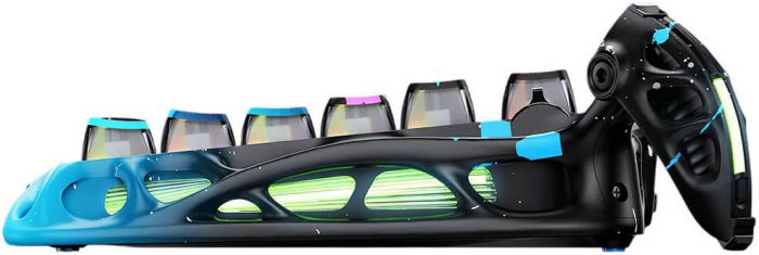 Клавіатура механічна GravaStar Mercury V75 Pro 80keys, Magnetic Jade Gaming, 8K, USB-A, RGB, Neon Graffiti