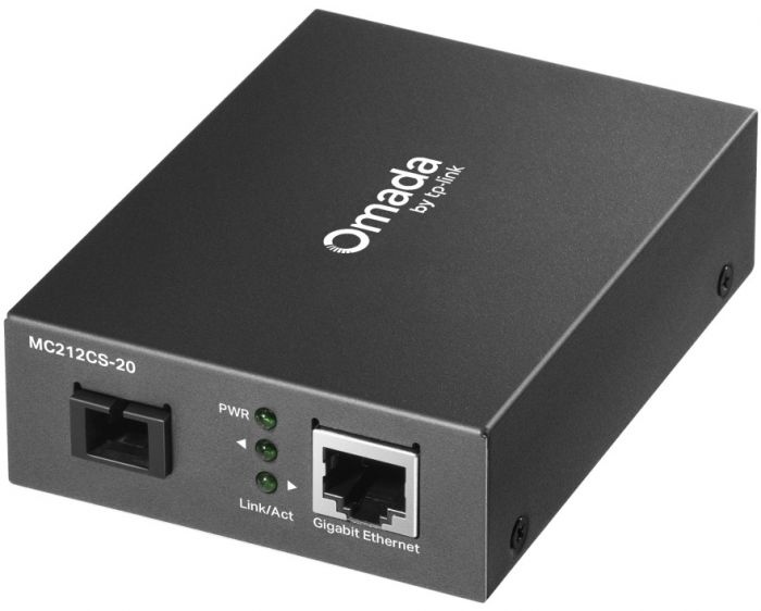 Медіаконвертер TP-LINK MC212CS-20 1GE, WDM SM, 20km, SC