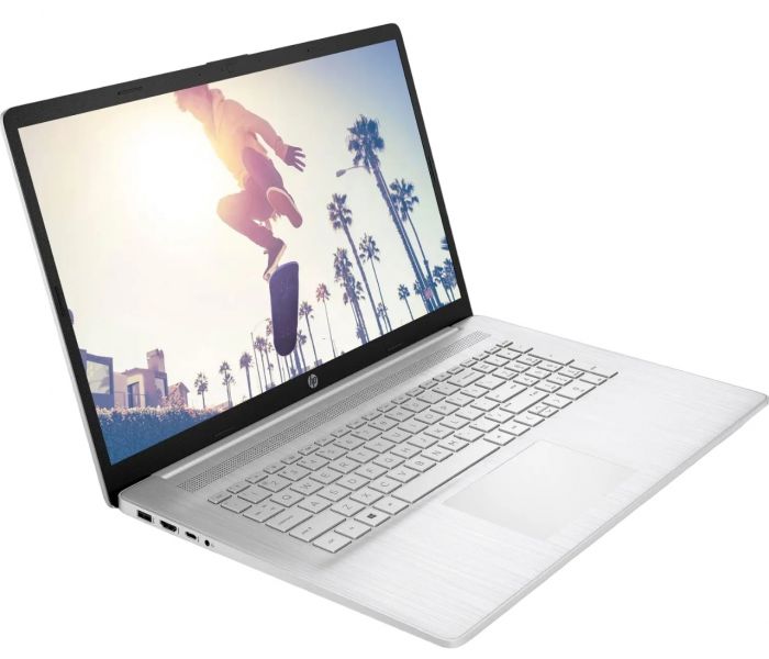 Ноутбук HP 17-cp3019ua 17.3" FHD IPS AG, AMD R7-7730U, 16GB, F512GB, UMA, DOS, сріблястий