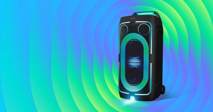 Акустична система Samsung MX-ST50F 240Вт, 2.0, BT, USB, 3.5 Mini Jack, IPX4, Party Lights+, SBC, AAC, чорний