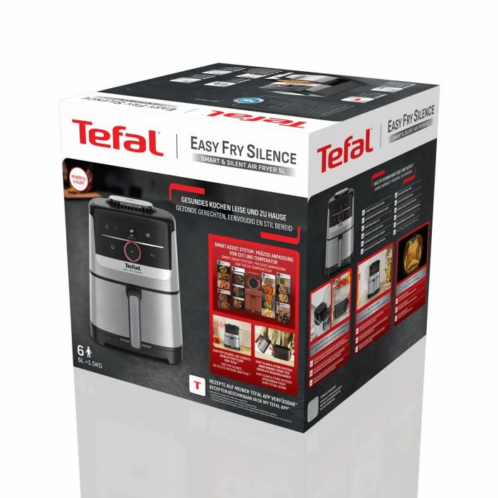 Мультипіч Tefal Easy Fry Silence Smart, 1670Вт, чаша-5л, сенсорне керув., 55 програм, пластик, сірий