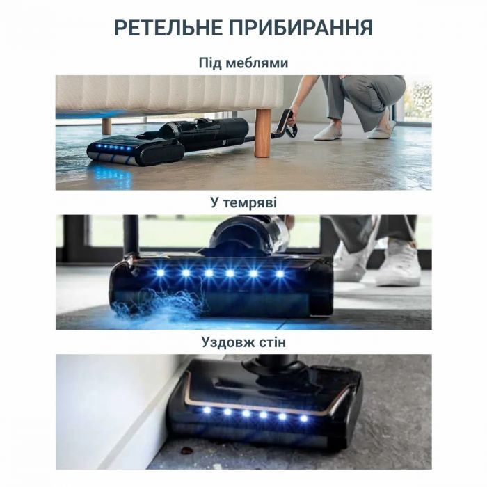 Пилосос Rowenta безпровідний миючий X-Clean 7, 250Вт, конт пил -0.5л, конт для води-0.65л, автон. робота до 50хв, вага-4.2кг, НЕРА, чорний