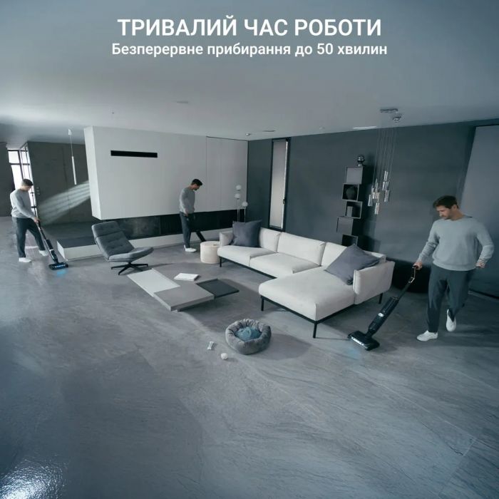 Пилосос Rowenta безпровідний миючий X-Clean 7, 250Вт, конт пил -0.5л, конт для води-0.65л, автон. робота до 50хв, вага-4.2кг, НЕРА, чорний