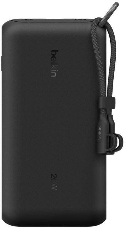 Акумулятор портативний літій-іонний Power Bank Belkin 20000мА·год, 20Вт, з дисплеєм, чорний