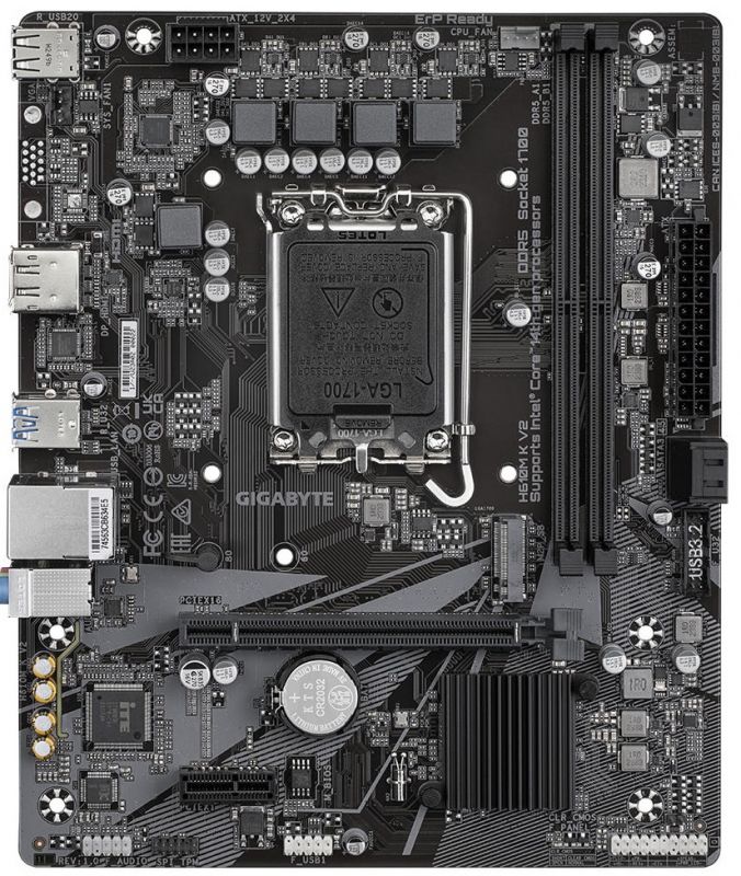 Материнська плата GIGABYTE H610M K V2 s1700 H610 2xDDR5 HDMI DP mATX