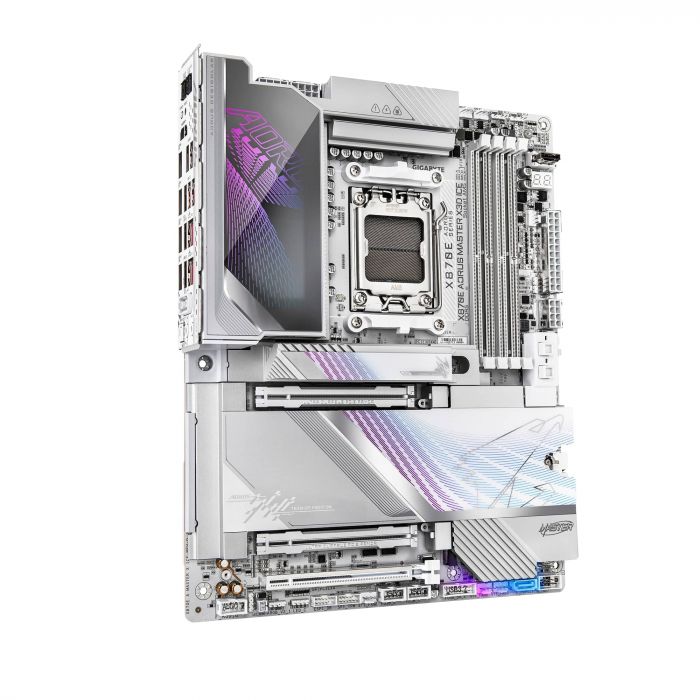 Материнська плата GIGABYTE X870E A MASTER X3D ICE sAM5 X870 4xDDR5 M.2 Wi-Fi BT HDMI DP ATX
