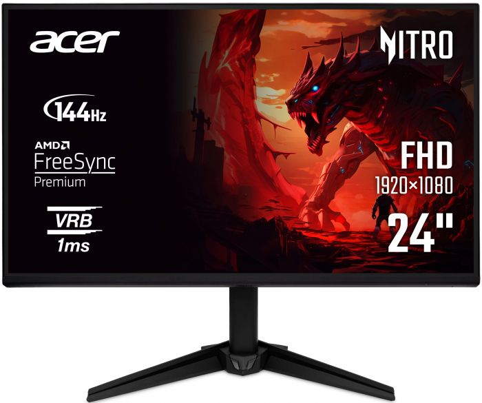 Монітор Acer 23.8" QG241YP6bmipx HDMI, DP, MM, IPS, 144Hz, 1ms, FreeSync