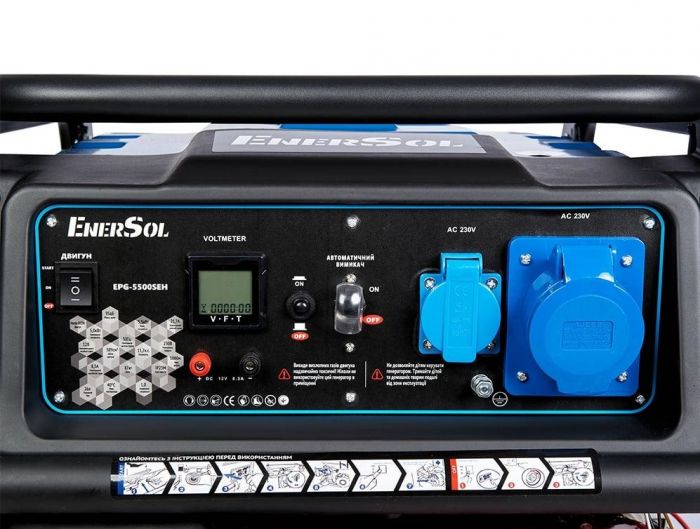 Генератор бензиновий EnerSol 230В 5/5.5кВт електростартер двигун Honda GX-390 89кг