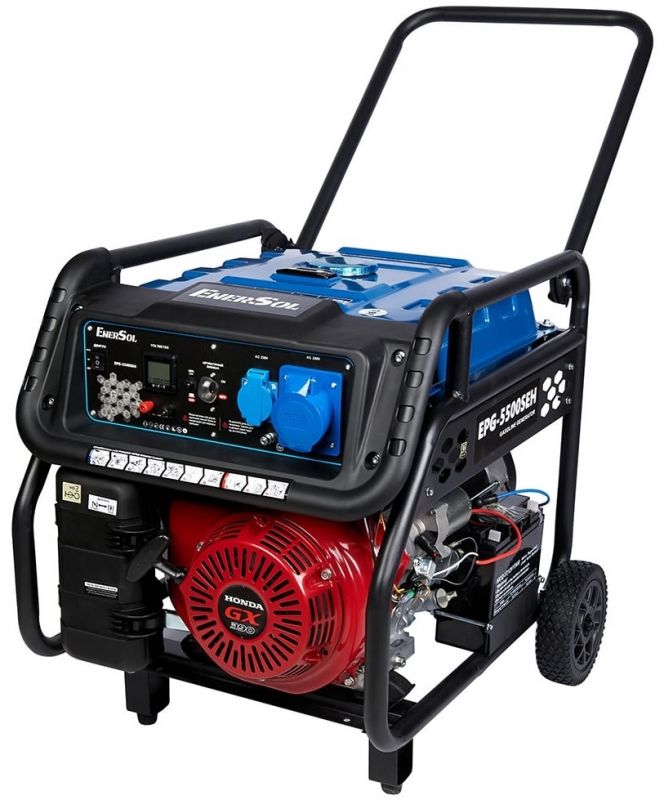 Генератор бензиновий EnerSol 230В 5/5.5кВт електростартер двигун Honda GX-390 89кг
