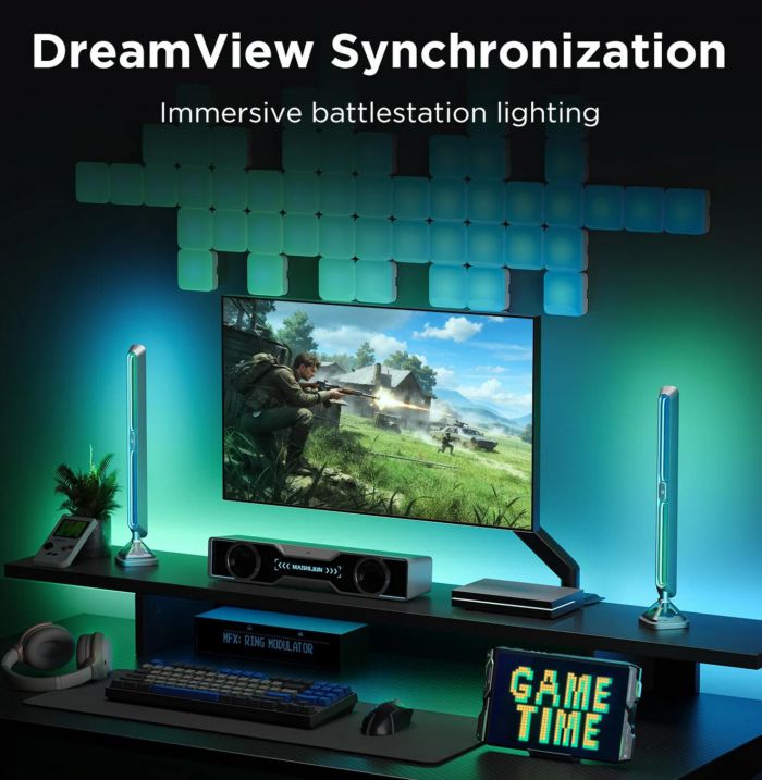 Піксельний єкран Govee H8630 LED Gaming Pixel Light 32x32 Pixels, RGBIC, WI-FI/Bluetooth, сірий