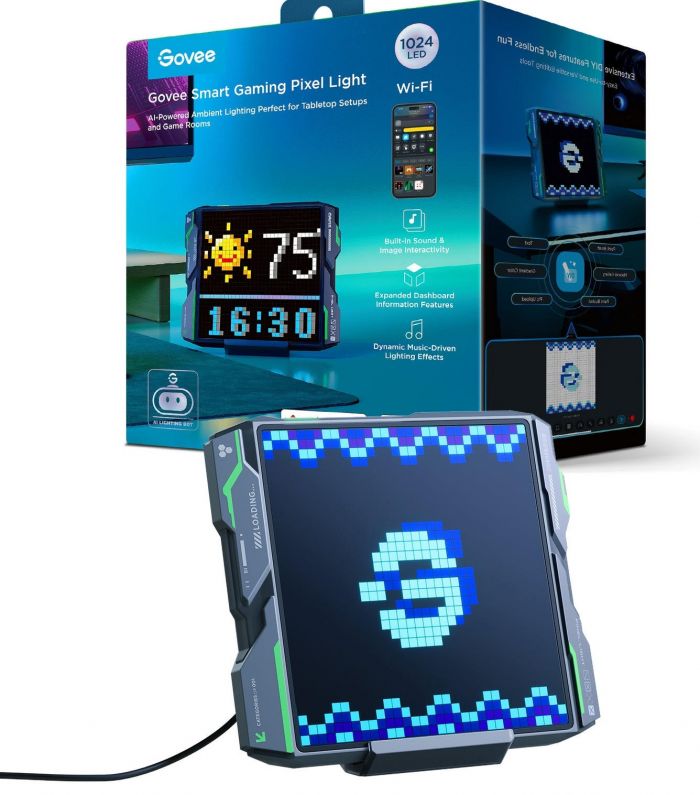 Піксельний єкран Govee H8630 LED Gaming Pixel Light 32x32 Pixels, RGBIC, WI-FI/Bluetooth, сірий