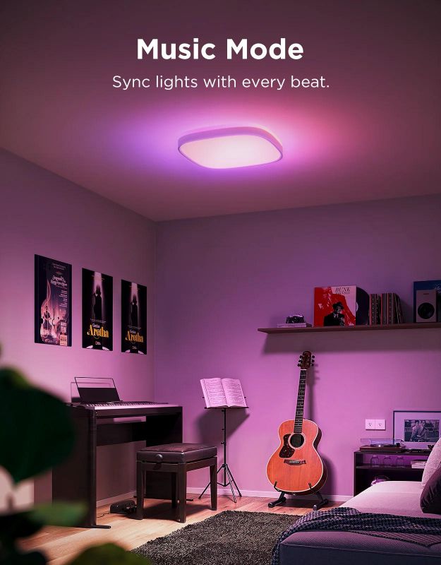 Потолочний світильник Govee H60A4 30cm Smart Square Ceiling Light, RGBWW + RGBIC, WI-FI/Bluetooth, білий