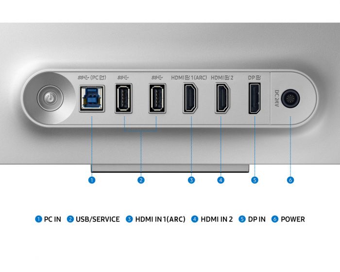 Монітор Samsung 32" Odyssey G80SD HDMI, DP, USB, Bluetooth, OLED, 3840x2160, 240Hz, 0.3ms, G-Sync Compatible