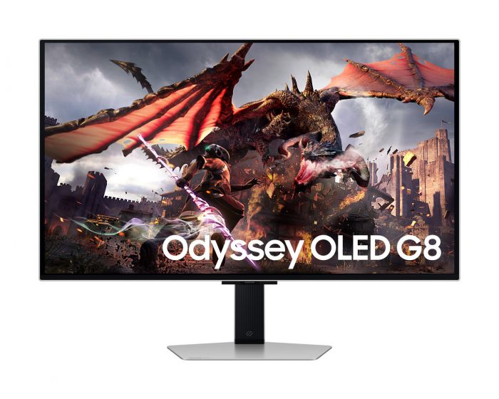 Монітор Samsung 32" Odyssey G80SD HDMI, DP, USB, Bluetooth, OLED, 3840x2160, 240Hz, 0.3ms, G-Sync Compatible