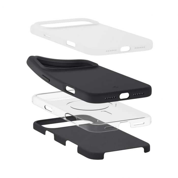 Чохол Spigen для iPhone 17 Pro, Silicone Fit MagFit, Black