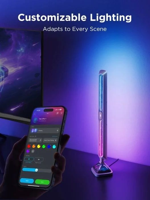 Набір адаптивного підсвічування Govee H6048 Govee Gaming Light Bars Pro, RGBIC, WI-FI/Bluetooth, чорний