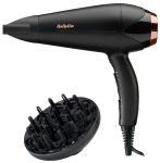 Фен Babyliss DC, 2200Вт, 3 режими, дифузор, іоніз-я, хол. обдув, чорний
