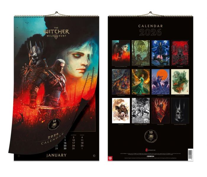 Календар на 2026 рік The Witcher 3: Wild Hunt (10th Anniversary Edition)