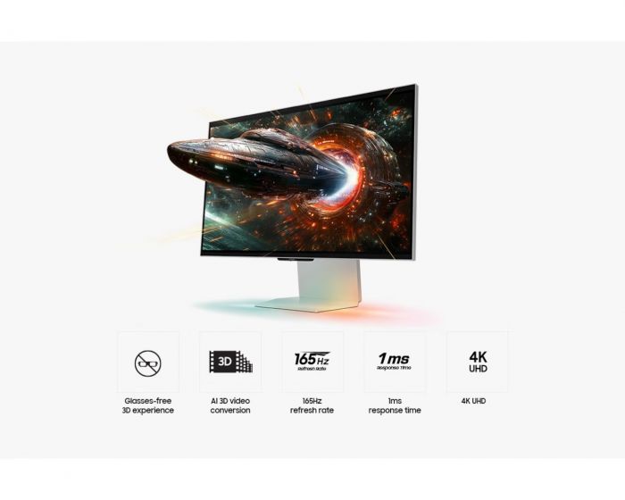 Монітор Samsung 27" Odyssey 3D G90XF HDMI, DP, USB, MM, IPS, 3840x2160, 165Hz, 1ms