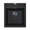 Мийка кухонна Adamant Brick, штучний камінь, квадрат, без крила, 460x515x200мм, чаша - 1, врізна, чорний