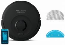 Робот-пилосос Rowenta миючий X-Plorer Serie 85, 6000ПаВт, h=9.7см, 0.26л, конт пил -0.29л, автон. робота до 270хв, чорний