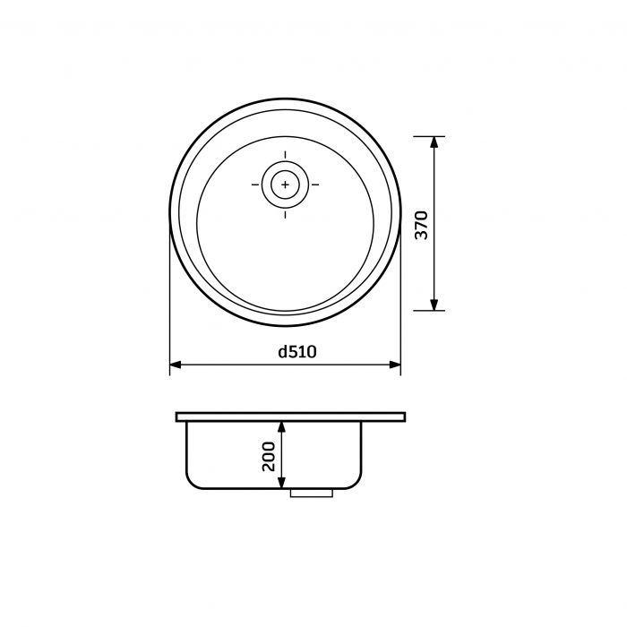 Набір кухонна Adamant Sun, штучний камінь, кругла, без крила, 510x200мм, чаша - 1, врізна, Сахара + змішувач