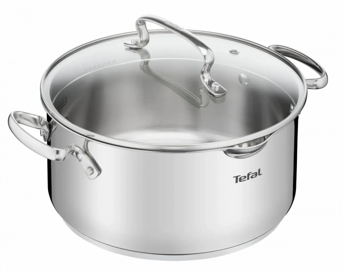 Каструля Tefal DUETTO+, 2.9л, з кришкою, нержавюча сталь, скло