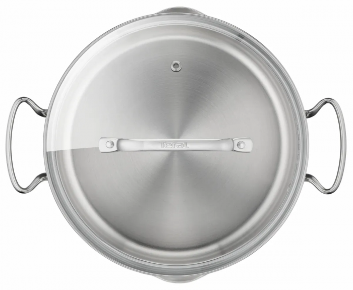 Каструля Tefal DUETTO+, 2.9л, з кришкою, нержавюча сталь, скло