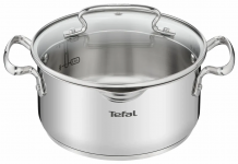 Каструля Tefal DUETTO+, 2.9л, з кришкою, нержавюча сталь, скло