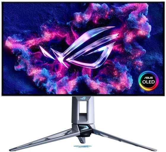 Монітор Asus 26.5" ROG Swift PG27AQWP-W 2xHDMI, DP, 3xUSB, OLED, 2560x1440, 540Hz, 0.02ms, DCI-P3 99.5%, FreeSync, Pivot, HDR500