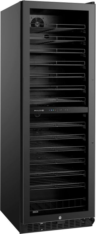 Холодильник Philco для вина,176x60x68, холод.відд.-418л, зон - 2, бут-131, диспл, підсвітка, чорний
