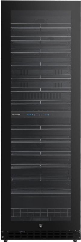 Холодильник Philco для вина,176x60x68, холод.відд.-418л, зон - 2, бут-131, диспл, підсвітка, чорний