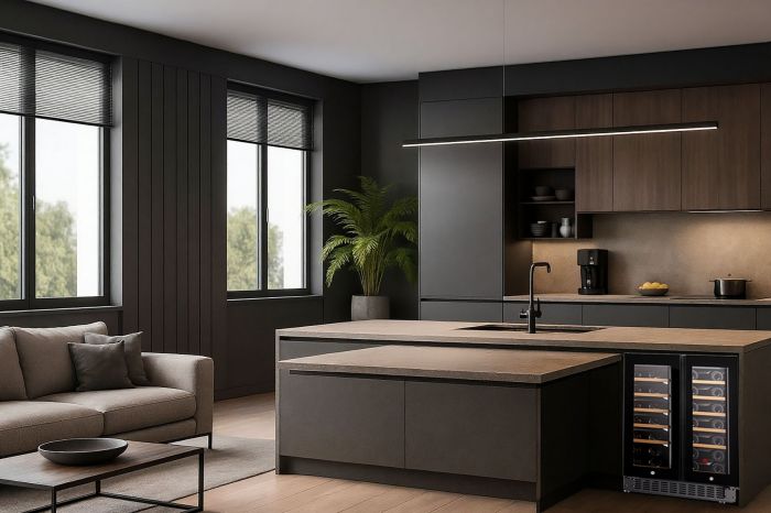 Холодильник Philco для вина, 87x60x57, холод.відд.-116л, зон - 2, бут-40, диспл, підсвітка, чорний