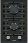 Варильна поверхня Bosch газова на склі, 30см, Доміно, чавун, чорний