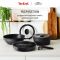Набір посуду Tefal Ingenio Inspiration, 6 предметів, алюміній, скло, бакеліт, чорний