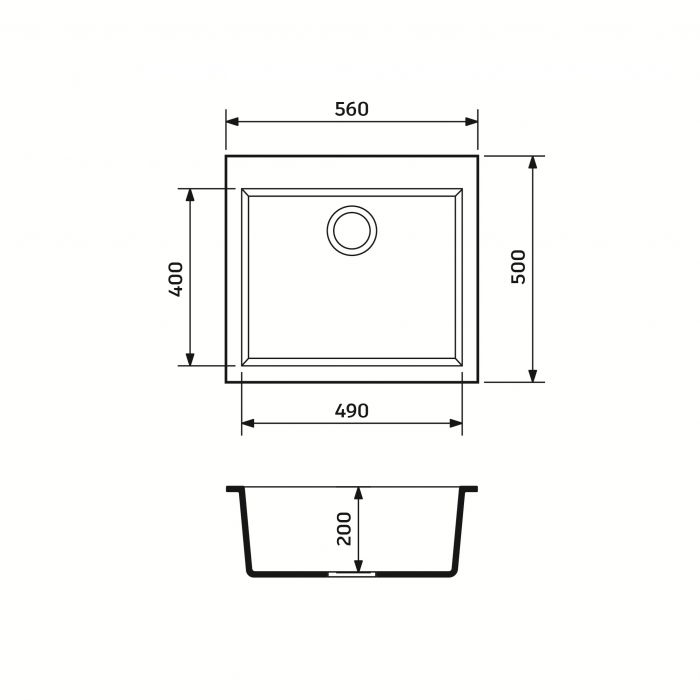 Набір кухонний Adamant Univer, штучний камінь, квадрат, без крила, 560х500х200мм, чаша - 1, врізна, антрацит + змішувач + дозатор + ополіскувач склянок + коландер