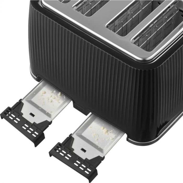 Тостер Sencor 1860Вт, підігрів, розморожування, 4 слоти, пластик, чорний