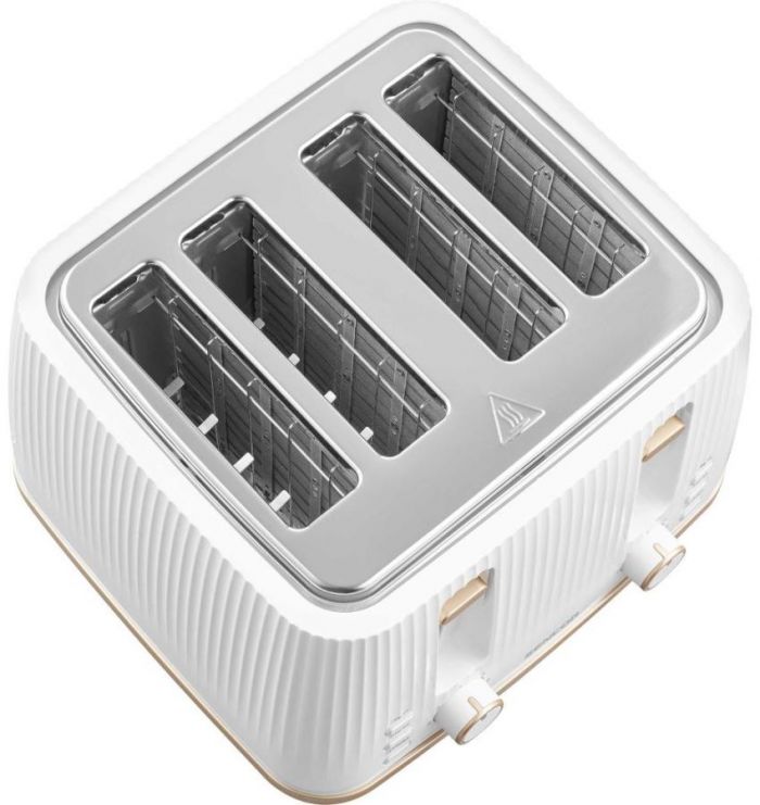 Тостер Sencor 1860Вт, підігрів, розморожування, 4 слоти, пластик, білий