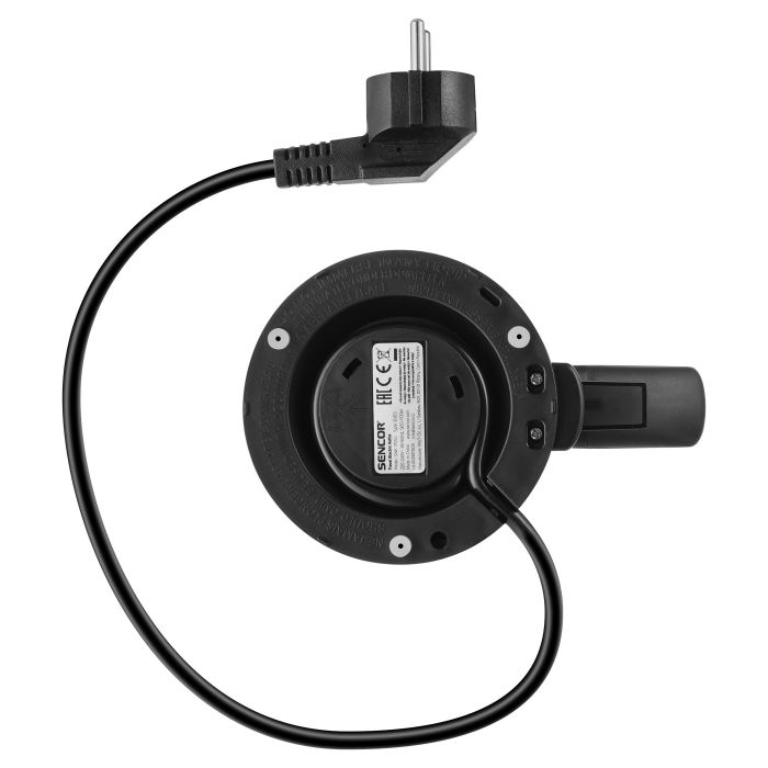 Електрочайник Sencor 0.5л, Strix, пластик, в комплекті 2 склянки + 2 ложки, нерж. сталь