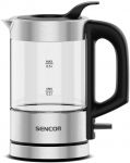 Електрочайник Sencor 0.5л, Strix, пластик, в комплекті 2 склянки + 2 ложки, скло, нерж. сталь