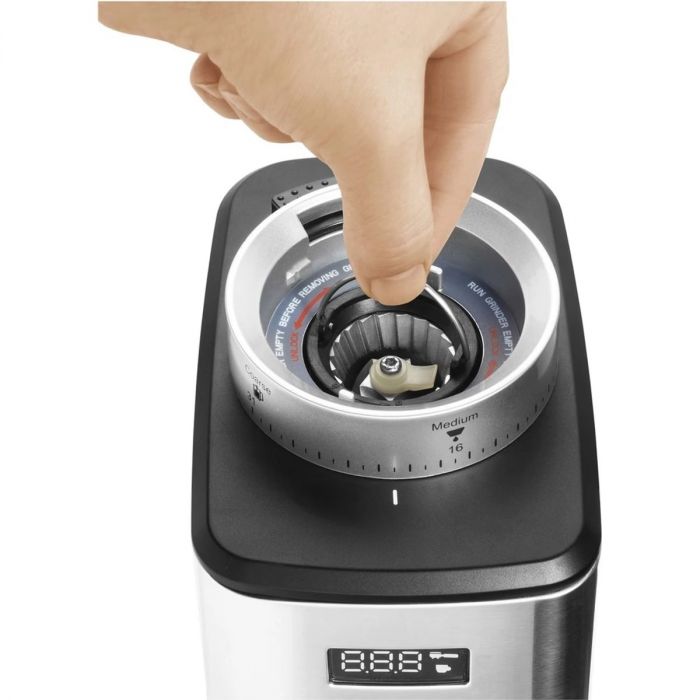 Кавомолка Catler жорнова, 180Вт, об'єм зерен-250г, 31 ступ.помолу, метал, сріблястий