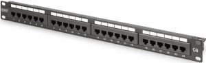 Патч-панель DIGITUS САТ 6 UTP, 19", 1U, 24 порти, зібрана