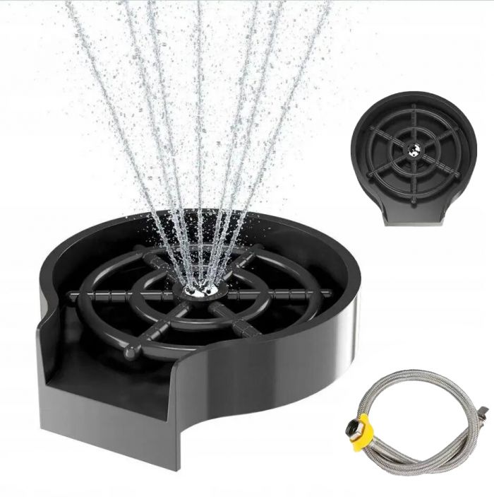 Набір кухонний Adamant Horizon, штучний камінь, прямокут., з крилом, 780х495х230мм, чаша - 1, врізна, антрацит + змішувач + дозатор + ополіскувач склянок + коландер