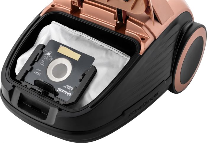 Пилосос Gorenje мішковий, 850Вт, конт пил -3л, HEPA, телескоп трубка, бронзовий