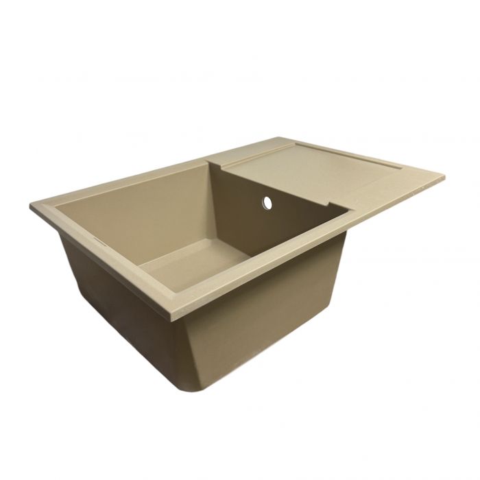 Набір кухонний Adamant Horizon Medium, штучний камінь, прямокут., з крилом, 700х500х230мм, чаша - 1, врізна, Сахара + змішувач та дозатор
