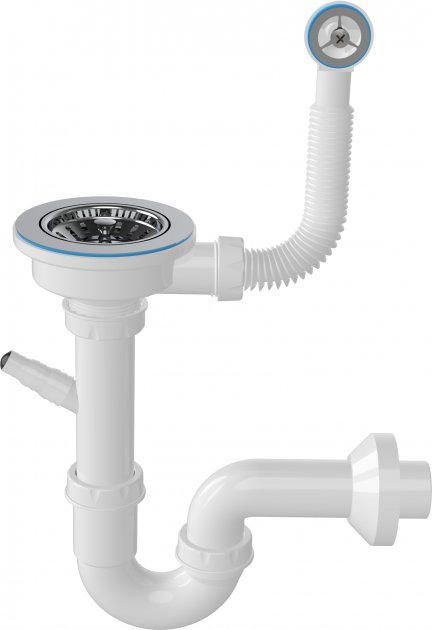 Набір кухонний Adamant Horizon Medium, штучний камінь, прямокут., з крилом, 700х500х230мм, чаша - 1, врізна, чорний + змішувач та дозатор