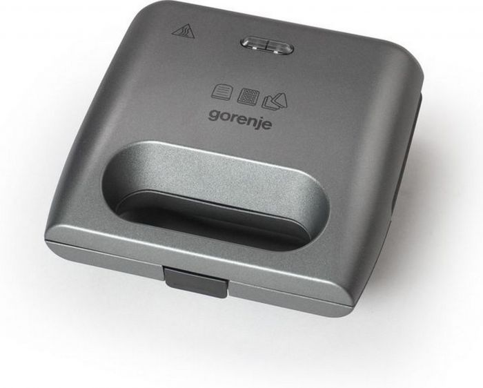 Міні-гриль Gorenje 700Вт, алюміній, 1 пластина-гриль , корпус-пластик+метал, сірий