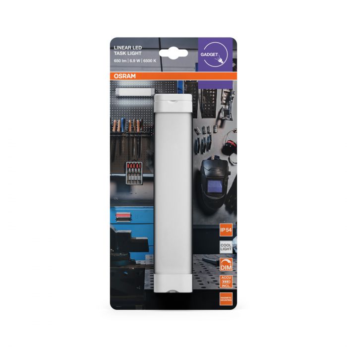 Світильник підвісний з акумулятором OSRAM LINEAR TASKLIGHT 6.9Вт 6500К 400Лм 2200мА•год димується USB-A > microUSB